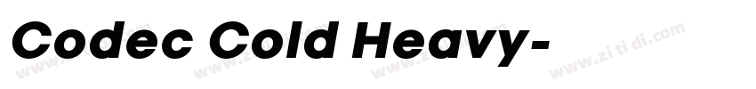 Codec Cold Heavy字体转换